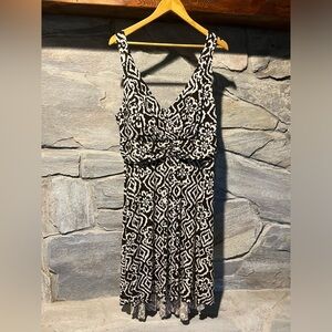 EnFocus woman brown/white summer dress, 20W